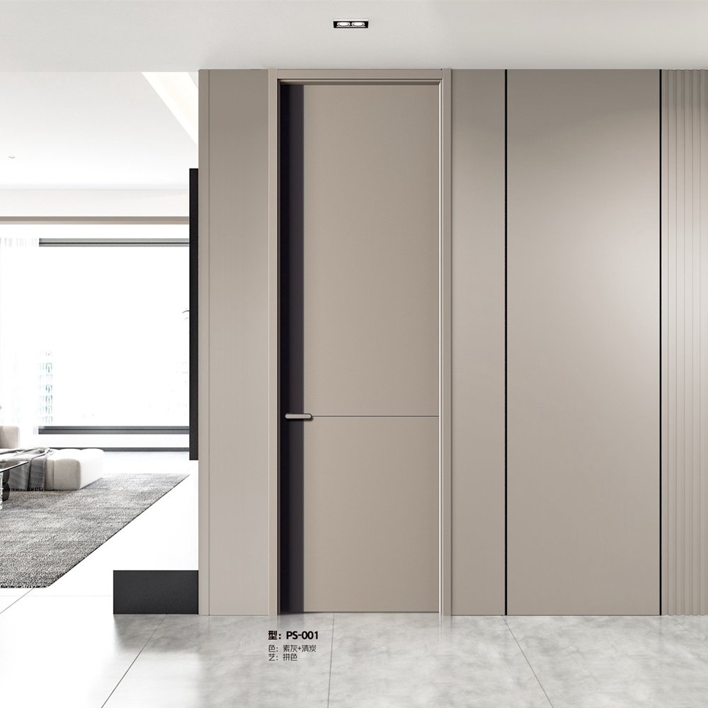 凱洛豪木門PS-001素灰+清炭