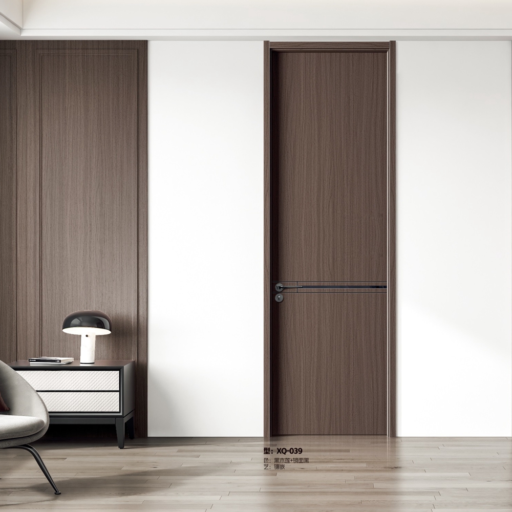 凱洛豪木門XQ-039黑木蓮+鏡面黑