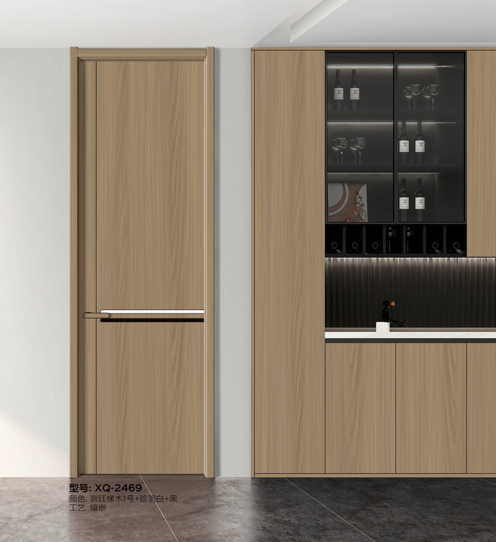 凱洛豪木門XQ-2469宮廷橡木1號+珍羽白+黑